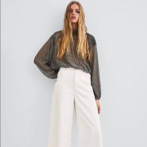 NWOT Zara Sheer Crop Top